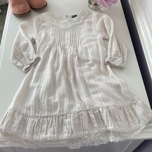 Zara Kids 3-4 104 cm Cream Ivory Dress